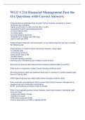 WGU C214 Financial Management Pass the OA Questions with Correct Answers&period; 
