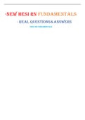 NEW HESI RN FUNDAMENTALS  - REAL QUESTIONS&ANSWERS