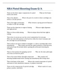 NRA Pistol Shooting Exam - Questions With Correct Answers 