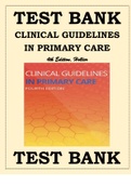 TEST BANK FOR CLINICAL GUIDELINES IN PRIMARY CARE 4TH EDITION HOLLIER  Clinical Guidelines in Primary Care 4th Edition Hollier Test Bank 