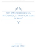 Exam (elaborations) Medicine /  Surgery   TEST BANK FOR BIOLOGICAL PSYCHOLOGY, 13TH EDITION, JAMES W. KALAT.pdf, ISBN: 