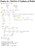 CHEM2323_3331_Ch_10_Notes_StructureAndSynthesisOfAlcohols