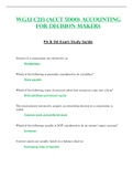 PA & OA Exam Study Guide - C213 &sol; C 213 &lpar;Latest 2023 &sol; 2024&rpar; &colon; Accounting for Decision Makers - W&period;G&period;U