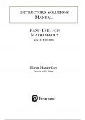 Solution Manual for Basic College Mathematics 6th Edition by Elayn Martin-Gay&comma; &lpar;All Chapters 1-11&rpar;