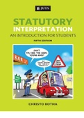 Statutory Interpretation: An Introduction for Students Book by Christo J. Botha