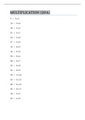MULTIPLICATION &lpar;Q&A&rpar;