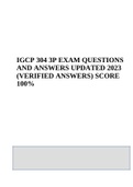 IGCP 304 3P EXAM QUESTIONS AND ANSWERS UPDATED 2023 &lpar;VERIFIED ANSWERS&rpar; SCORE 100&percnt;