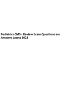 CMS PHARMACOLOGY PROCTORED EXAM 2023-2024 &lpar;250&rpar; QUESTIONS AND 100&percnt;CORRECT ANSWERS A  GRADE&comma; CMS pharmacology Proctored Exam Latest Update 2023&sol;2024 Assured A &comma; CMS pharmacology Proctored Exam 2023-2024 Questions and 100&percnt; Correct Answers&comma; Pediatrics CMS - 