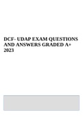DCF- UDAP EXAM QUESTIONS AND ANSWERS Score A&plus; 2023