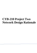 CYB-210 Project Two Network Design Rationale