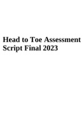 NR 324 Head To Toe Assessment Script Final 2023