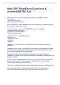 Utah SFO Final Exam Questions & Answers&lpar;RATED A&plus;&rpar;