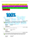 Nurs 6512 advanced health assessment final exam LATEST VERSION UPDATED APRIL 2023&sol; Nurs 6512 advanced health assessment     