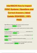 interNACHI How to Inspect HVAC Systems &vert; Questions and Correct Answers &vert; latest Update 2024&sol;2025 &vert; 100&percnt; PASS