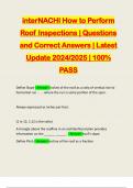interNACHI How to Perform Roof Inspections &vert; Questions and Correct Answers &vert; Latest Update 2024&sol;2025 &vert; 100&percnt; PASS