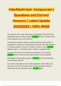 InterNachi test- Compucram &vert; Questions and Correct Answers &vert; Latest Update 2024&sol;2025 &vert; 100&percnt; PASS