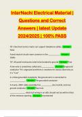 InterNachi Electrical Material &vert; Questions and Correct Answers &vert; latest Update 2024&sol;2025 &vert; 100&percnt; PASS