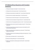 FF1 Wildland Exam Questions with Complete Solutions&period;