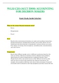 BUNDLE Exam Study Guide - C213 &sol; C 213 &lpar;Latest 2023 &sol; 2024&rpar; &colon; Accounting for Decision Makers - W&period;G&period;U