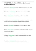 WGU C785 Biochemistry Unit2 Exam Questions and Answers Latest 2023 