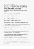 Psych Test -1 Nervous system&comma; and Memory OE COMPLETE QUESTIONS