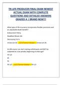 TN LIFE PRODUCER FINAL EXAM NEWEST  ACTUAL EXAM WITH COMPLETE  QUESTIONS AND DETAILED ANSWERS  GRADED A &vert; BRAND NEW&excl;&excl;&excl; 
