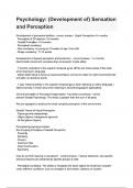 Psychology &lpar;Development of&rpar; Sensation and Perception questions