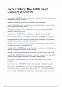 Barney Fletcher Real Estate Exam Questions & Answers