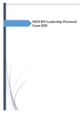 HESI RN Leadership Proctored Exam&period; 