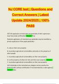 NJ CORE test &vert; Questions and Correct Answers &vert; Latest Update 2024&sol;2025 &vert; 100&percnt; PASS