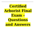 Certified Arborist Final Exam 2023 Questions and Answers