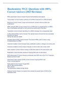 Biochemistry WGU Questions with 100&percnt; Correct Answers &lpar;2023 Revision&rpar;