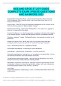 NCE AND CPCE COMPLETE EXAM UPDATE QUESTIONS AND ANSWERS 2023