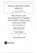  Solution Manual for Beginning and Intermediate Algebra with Applications & Visualization 4th Edition by Gary Rockswold&comma; All Chapters 1-14