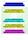 ATI RN COMPREHENSIVE PREDICTOR 2019 FORM A B C.