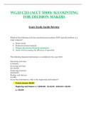 BUNDLE Exam Study Guide - C213 / C 213 (Latest 2023 / 2024) : Accounting for Decision Makers - W.G.U