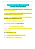 Home Inspection Questions and Answers Already Passed&period; Rated A&plus;