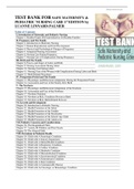 Test Bank For Safe Maternity And Pediatric Nursing Care 1st Edition by Palmer Chapter 1-38&vert;Complete Guide A&plus;