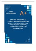 HRM2605 Assignment 6 &lpar;COMPLETE ANSWERS&rpar; Semester 2 2024 - DUE 25 October 2024&semi; 100&percnt; TRUSTED Complete&comma; trusted solutions and explanations&period; 