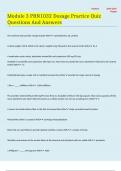 Module 3 PRN1032 Dosage Practice Quiz Questions And Answers