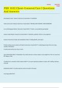 PRN 1032 Client-Centered Care I Questions And Answers