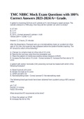TMC NBRC Mock Exam Questions with 100&percnt; Correct Answers 2023-2024&sol;A&plus; Grade&period;