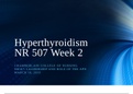 NR 507 Week 7 Final Presentation Hyperthyroidism 2023