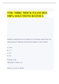 TMC NBRC MOCK EXAM 2023  100&percnt; SOLUTIONS RATED A