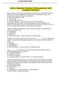 Florida Claims Adjuster Exam &vert; 206 Questions with 100&percnt; Correct Answers &vert; 33 Pages