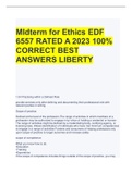 MIdterm for Ethics EDF  6557 RATED A 2023 100&percnt;  CORRECT BEST  ANSWERS LIBERTY
