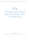 Exam (elaborations) Medicine /  Surgery    TEST BANK FOR AUDITING,A PRACTICAL APPROACH WITH DATA ANALYTICS.pdf, ISBN: 