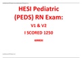 HESI Pediatric (PEDS) RN Exam: V1 & V2