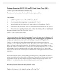 Portage Learning BIOD 151 A&P 1 Final Exam Prep Q&A 2022