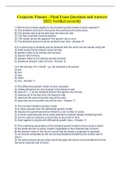 Corporate Finance - Final Exam Questions and Answers 2022&semi; Verified correctly&period; Questions with accurate answers